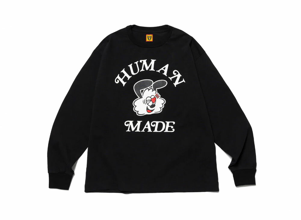 HUMAN MADE GDC White Day L/S T-shirt Black ヒューマン メイド ガールズ ドント クライ ホワイト デー ロングスリーブ Tシャツ ブラックHM-992【中古】新古品