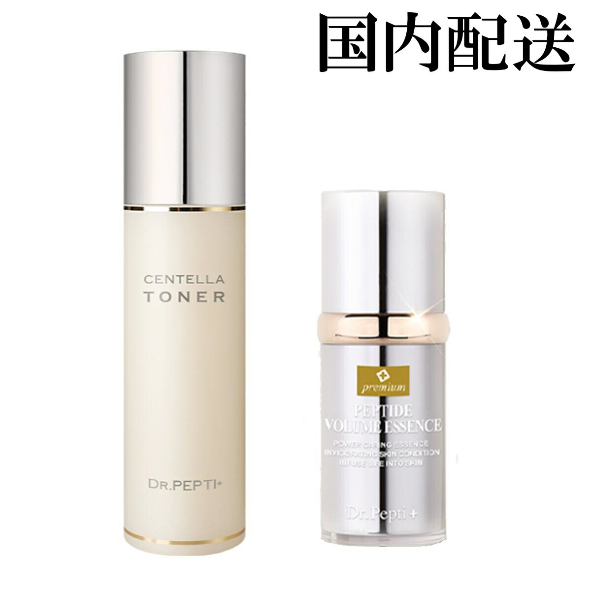 最安値に挑戦【国内配送】ドクターペプチ Dr.Pepti Peptide Volume Essence Premium 40ml ペプチドボリュームエッセンス プレミアム 40ミリ センテラトナー セット ボトックス シワ改善 小顔効果 即効性 肌再生 保湿力 スキンケア アンチエイジング 日本未発売 コスメ 韓国