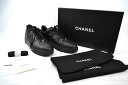 23SS 新作 CHANEL シャネル スニーカー カーフスキン ブラック 43【中古】新古品