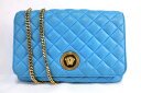 VERSACE ヴェルサーチ チェーンショルダーバッグ メドゥーサ キルティング レザー ブルー DBF1164S/1A03912【中古】(4)