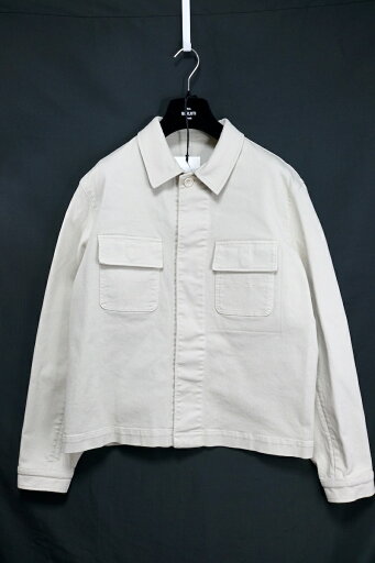 BERLUTI ベルルッティ 1895 PARIS コットン ガーメントダイ ジャケット アイボリー 50サイズ レザーポケット スクリッド R24OBL129DABO【中古】新古品 BERLUTI ベルルッティ 1895 PARIS コットン ガーメントダイ ジャケット アイボリー 50サイズ レザーポケット スクリッド R24OBL129DABO【中古】新古品