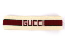 GUCCI グッチ ストライプ エラスティック ロゴ ヘア バンド ヘア アクセサリー アイボリー 499681 3G086 9266【中古】