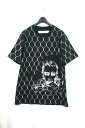 OFF-WHITE BROKEN FENCE SLIM S/S TEE オフホワイト クルーネック Tシャツ メンズ ブラック XLサイズ OMAA027S20185033【中古】
