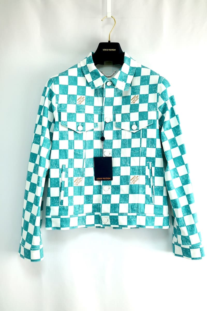 艿29 LOUIS VUITTON Damier Denim Trucker Jacket Ocean CBg _~G fj gbN WPbg I[V TCY44 46 48 50 1A9A1XyÁzVÕi