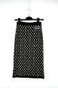 LOUIS VUITTON ルイヴィトン モノグラム スポーティ ニット スカート ラバータグ ブラック ベージュ XSサイズ RW212W FN6 FLKZ0...