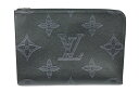 LOUIS VUITTON ルイヴィトン モノグラム ジャイアント ポシェット ジュールGM クラッチバッグ ブラック M80044 【中古】新古品(4)