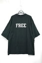 BALENCIAGA バレンシアガ FREE ロゴTシャツ オーバーサイズ ダメージ加工 ブラック サイズXS 661715 TKVD3 1070【中古】