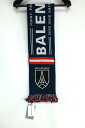 BALENCIAGA Soccer Scarf Navy バレンシアガ サッカースカーフ マフラー ネイビー アクリル ウール 640924【中古】新古品