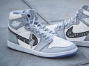 DIOR × Nike Air Jordan 1 HIGH OG ディオール ナイキ エアジョーダン1 コラボレーションモデル ハイカット スニーカー グレー【中古】新古品