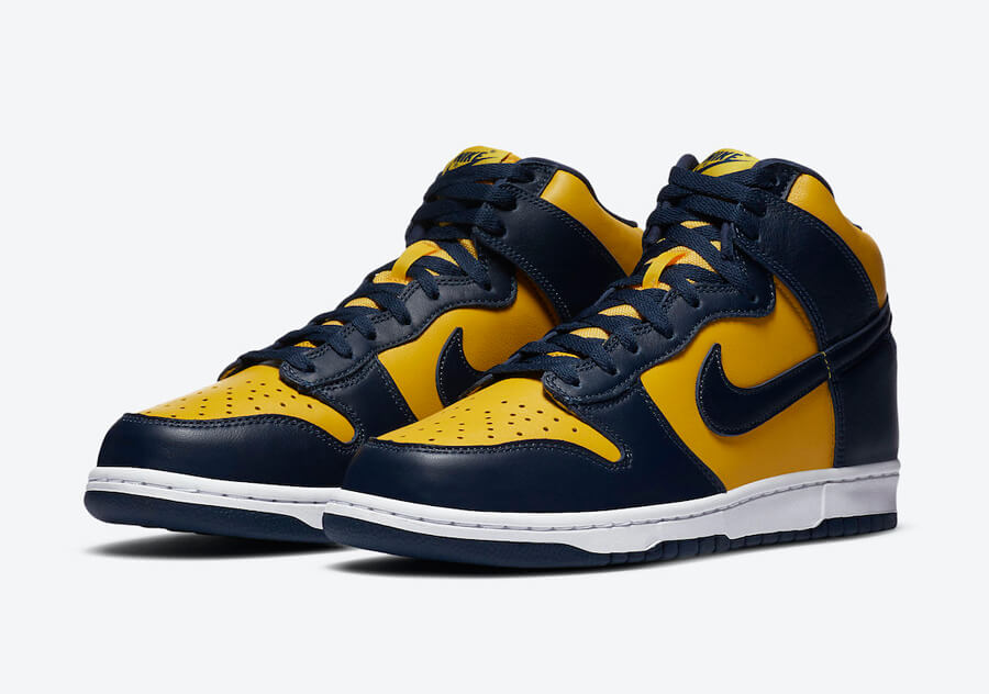 【国内配送】NIKE DUNK HIGH MICHIGAN Maize and Blue スニーカー