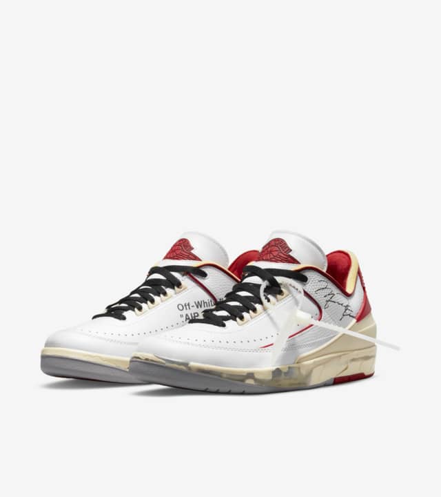 Off-White  Nike Air Jordan 2 Low White and Varsity Red եۥ磻  ʥ硼2 