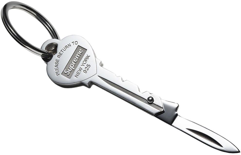 ティファニー キーホルダー（レディース） Supreme / Tiffany & Co. Return to Tiffany Heart Knife KeyRing Silver シュプリーム / ティファニー リターン トゥー ティファニー ハート ナイフ キーリング シルバー【中古】新古品