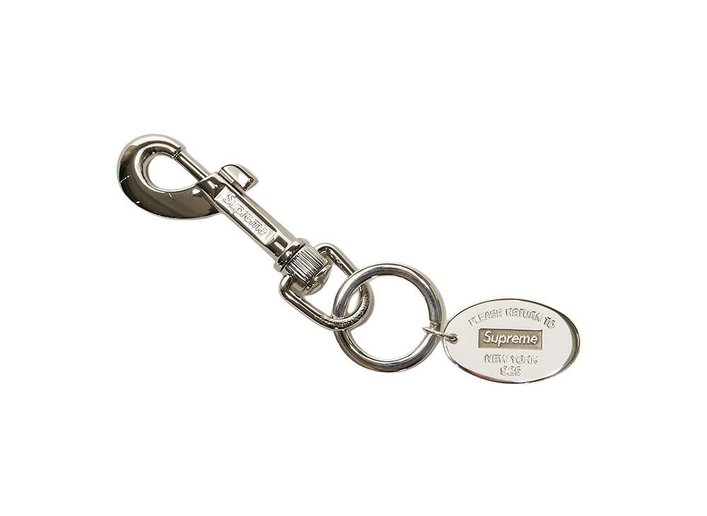 ティファニー キーホルダー（レディース） Supreme / Tiffany & Co. Return to Tiffany Oval Tag Keyring Silver シュプリーム / ティファニー リターン トゥー ティファニー オーバル タグ キーリング シルバー【中古】新古品