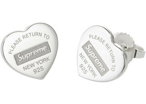 【国内配送】Supreme / Tiffany & Co. Return to Tiffany Heart Tag Stud Earrings (Set of 2) Silver シュプリーム / ティファニー リターン トゥー ティファニー ハート タグ スタッド イヤリング(セット オフ 2) シルバー