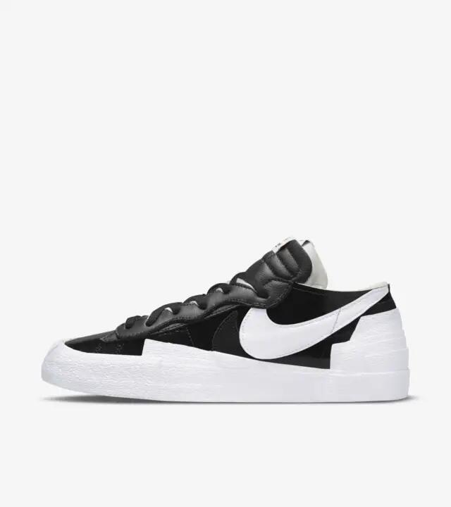 sacai × Nike Blazer Low Black Patent Leather サカイ × ナイキ ブレーザー ロー ブラック パテント レザー【中古...