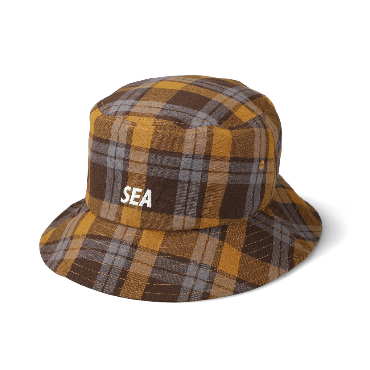 メンズ帽子, ハット 21AW WIND AND SEA BE TOUTHE TOWN PLAID HAT BROWN WDS