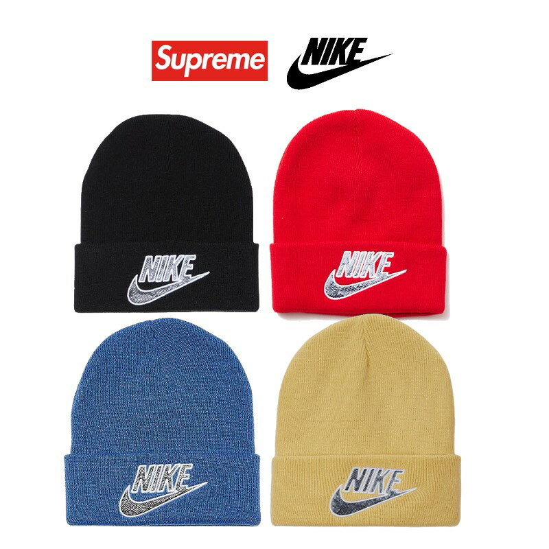 21SS Supreme/Nike Snakeskin Beanie　シュプリーム×ナイキ　スネークスキン　ビーニー　ニットキャプ　ニット帽子新古品