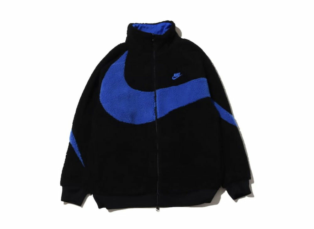 Nike VM SWOOSH FULLZIP JACKET Black Game Royal ナイキ メンズ スポーツウェア スウッシュ フルジップ リバーシブル ジャケット ブラックゲームロイヤル S M L XL新古品