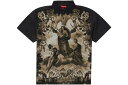 22FW Supreme Heavenly Silk Polo Black シュプリーム ヘヴンリー シルク ポロ ブラック S M L XL【中古】新古品