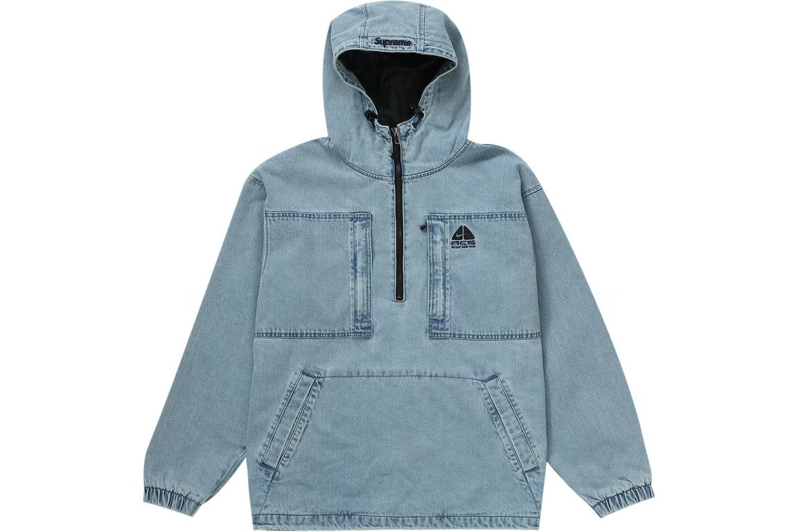 22FW Supreme Nike ACG Denim Pullover Washed Blue Vv[ iCL ACG fj vI[o[ EHbVh u[ S M L XLyÁzVÕi