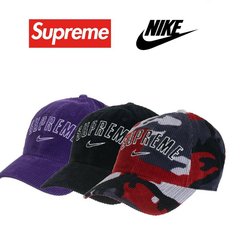 Supreme / Nike Arc Corduroy 6-Panel シュプリーム ナイキ アーク コーデュロイ 6パネル ブラック パープル レッドカモ新古品