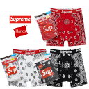 Supreme / Hanes Bandana Boxer Briefs (2 Pack) シュプリーム ヘインズ バンダナ ボクサー ブリーフ (2 パック) S M L XL Black White Red【中古】新古品