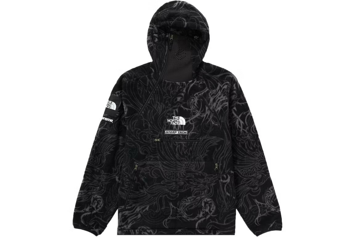 Supreme / The North Face Steep Tech Fleece Pullover Black Dragon Vv[ U m[X tFCX XeB[v ebN t[X vI[o[ ubN hS S M L XLyÁzVÕi