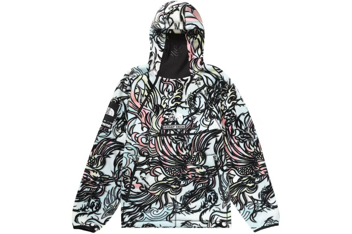 Supreme / The North Face Steep Tech Fleece Pullover Multicolor Dragon シュプリーム ザ ノース フェイス スティープ テック フリース プルオーバー マルチカラー ドラゴン S M L XL【中古】新古品