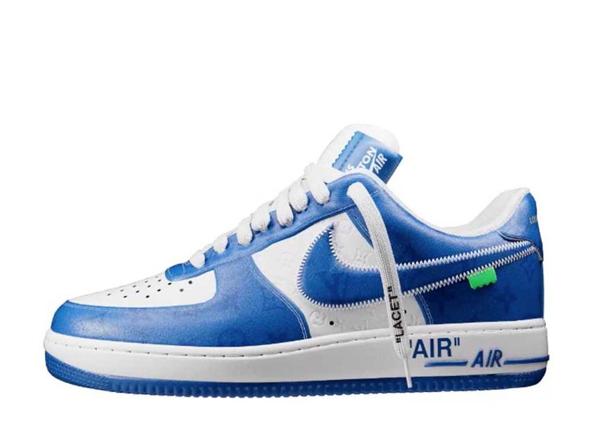 Louis Vuitton  Nike Air Force 1 Low by Virgil Abloh White & Team Royal Blue 륤ȥ  ʥ ե1  Х 롦֥ ۥ磻 & ֥롼šۿ