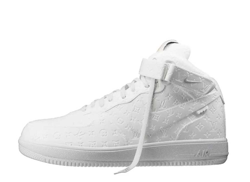 サイズ 選択可能【国内配送】Louis Vuitton × Nike Air Force 1 Mid by Virgil Abloh White ルイ・ヴィトン × ナイキ エアフォース1 ミッド バイ ヴァージル・アブロー ホワイト 24.5 25 25.5 26 26.5 27 27.5 28 28.5 29