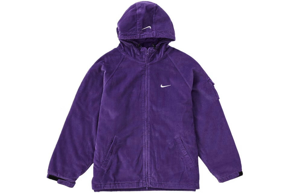 サイズ 選択可【国内配送】Supreme / Nike Arc Corduroy Hooded Jacket Purple シュプリーム ナイキ アーク コーデュロイ フーディー ジャケット パープル S M L XL