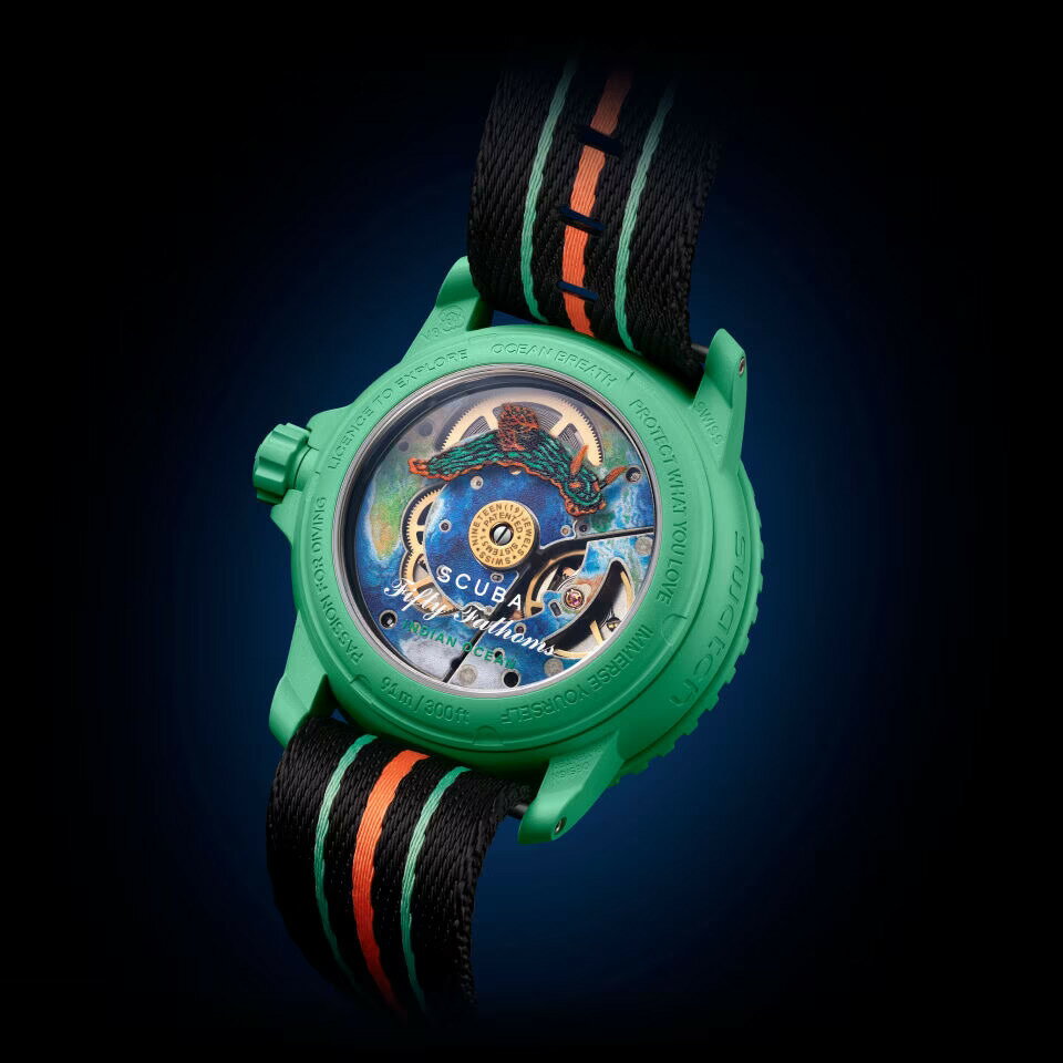 Swatch BLANCPAIN Indian Ocean スウォッチ × ブランパン インディアン オーシャン Bioceramic Scuba Fifty Fathoms Indian Ocean バイオセラミック フィフティファゾムス SO35I100 インド洋【中古】新古品