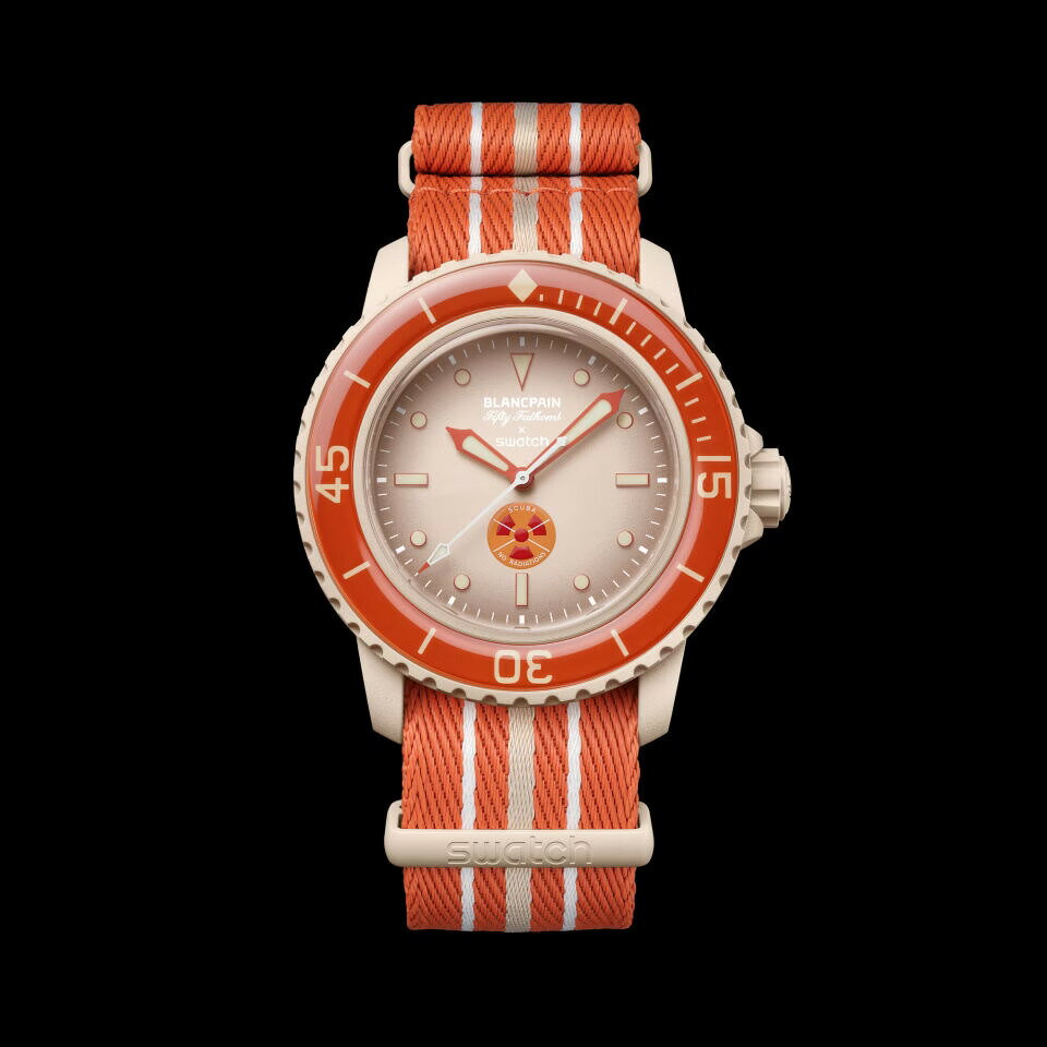 Swatch BLANCPAIN Arctic Ocean スウォッチ × ブランパン アークティック オーシャン Bioceramic Scuba Fifty Fathoms Arctic Ocean バイオセラミック フィフティファゾムス SO35N100 北極海【中古】新古品