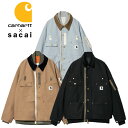 23FW Carhartt sacai Canvas x MA-1 Jacket Michigan カーハート サカイ キャンバス x MA-1 ジャケットミシガン【中古】新古品