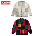 FW23 Supreme Patchwork Cable Knit Cardigan シュプリーム パッチワーク ケーブル ニット カーディガン【中古】新古品