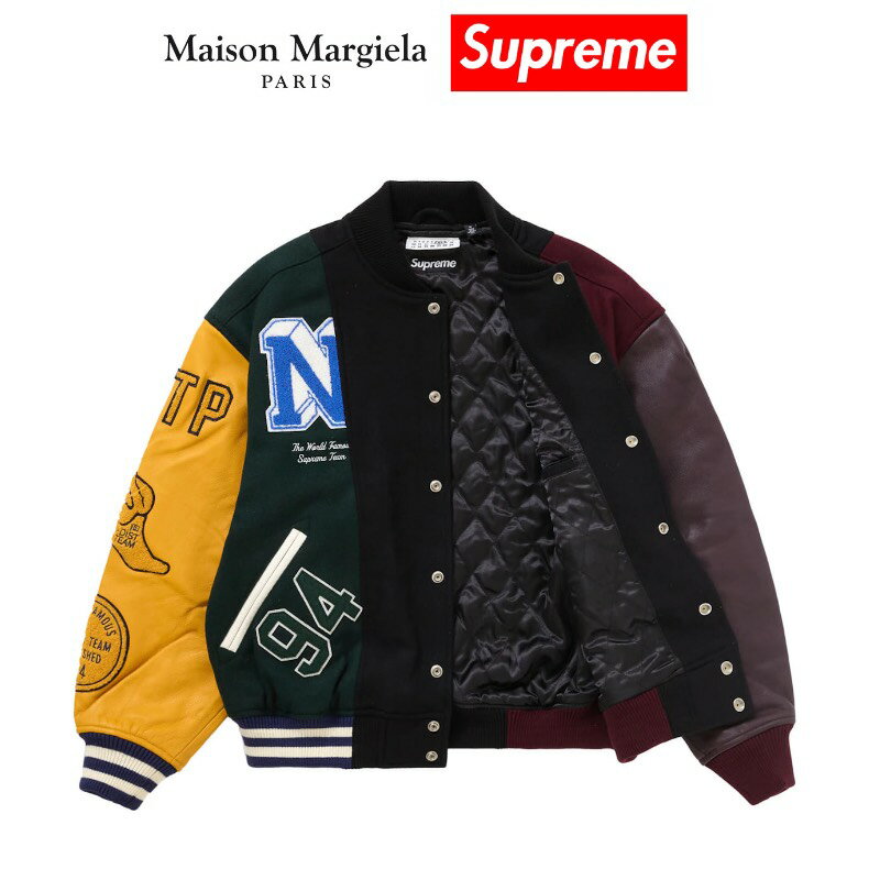 24SS Supreme MM6 Maison Margiela Split Varsity Jacket Multicolor Vv[ MM6 ] }WF Xvbg o[VeB WPbg }`J[ yÁzVÕi