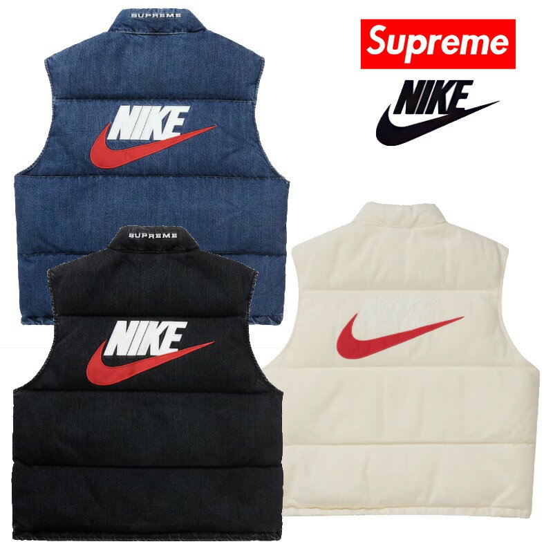 24SS Supreme Nike Denim Puffer Vest Vv[ iCL fj pt@[ xXg yÁzVÕi