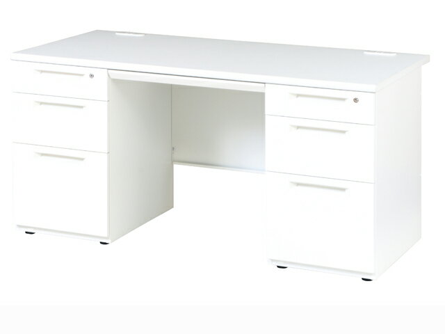 【法人様限定】【送料無料】 新品 弘益 UTILITY 両袖机 オフィスデスク 事務机 事務デスク 引き出し3段..