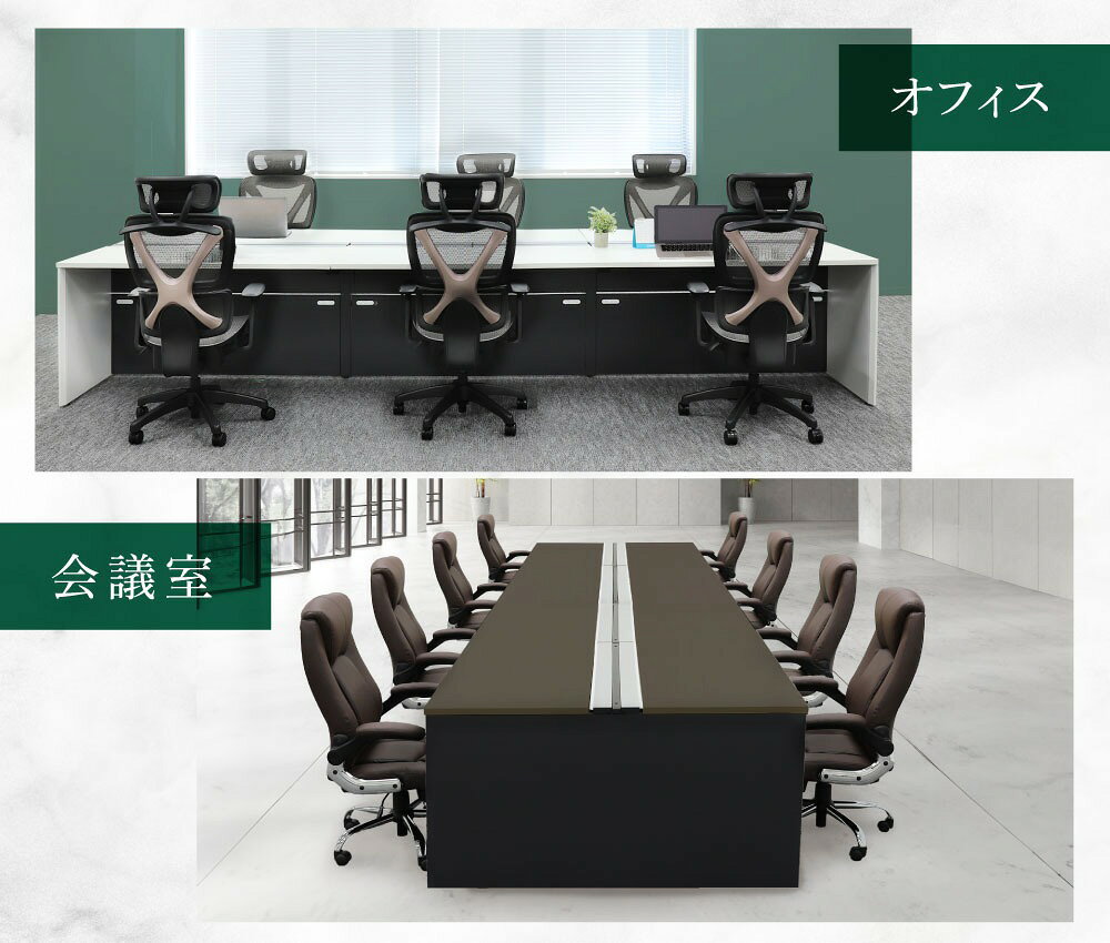 フリーアドレスデスク 2人用 幅1400×奥行1400mm 配線ボックス付き オフィスデスク ワークデスク パソコンデスク 事務机 平机 オフィス WPF-1414 [3]