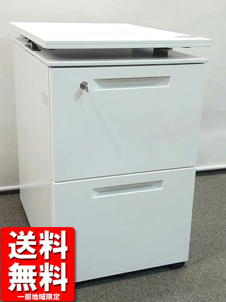 【在庫30台以上有り】 昇降式ワゴン コクヨ 2段ワゴン GTAワゴン サイドワゴン デスクワゴン スチールワゴン 事務ワゴン KOKUYO 袖机 脇机 キャスター付き ファイリングキャビネット 延長ワゴン 【中古オフィス家具】【中古】