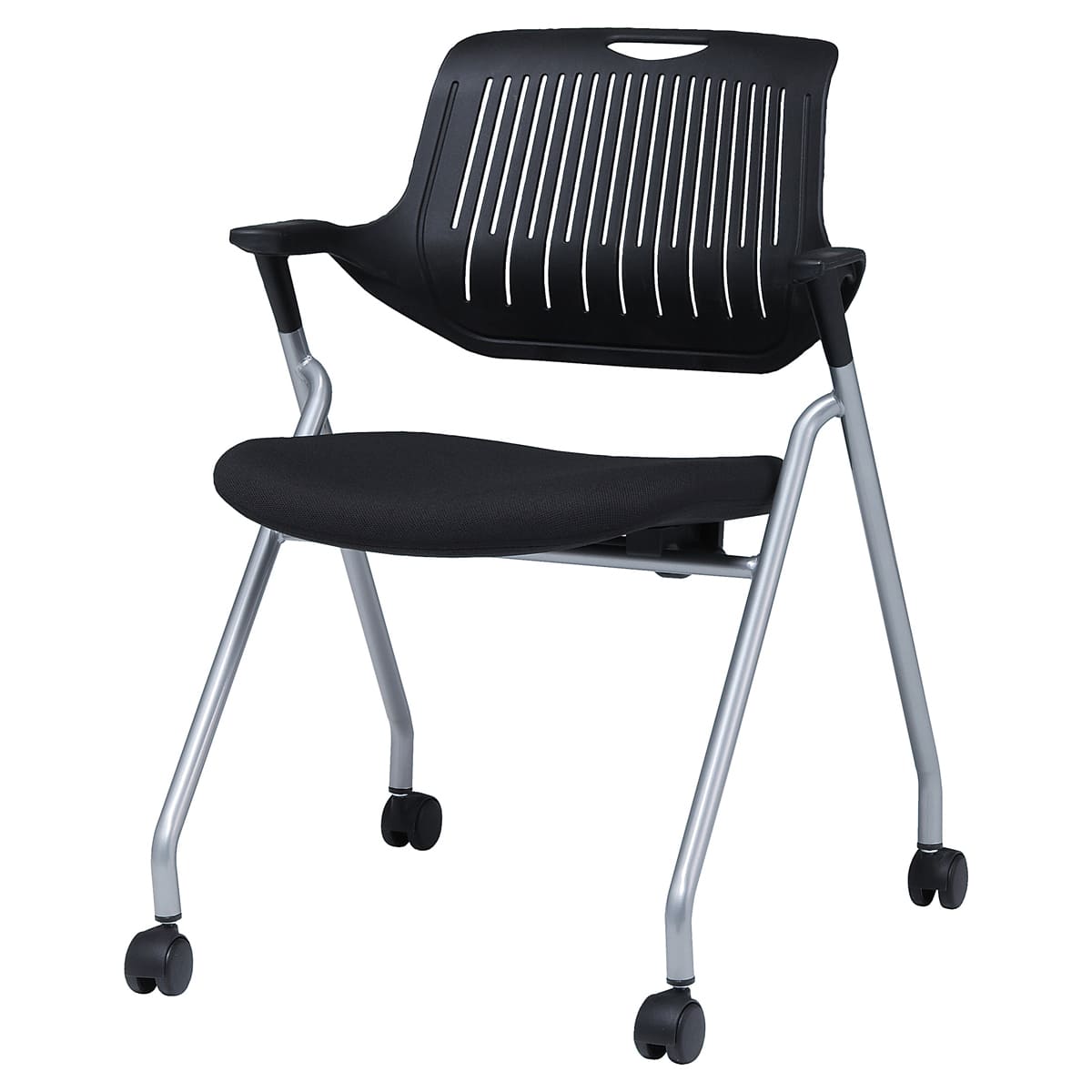 【法人様限定】 新品 PNO平行スタッキングチェア Bブラックフレ-ム
