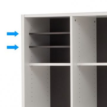 【法人様限定商品】送料無料 プリーマ2 (E)木製格子型シェルフ用棚板 グレー2 2枚入 SHWKAB2-GY2