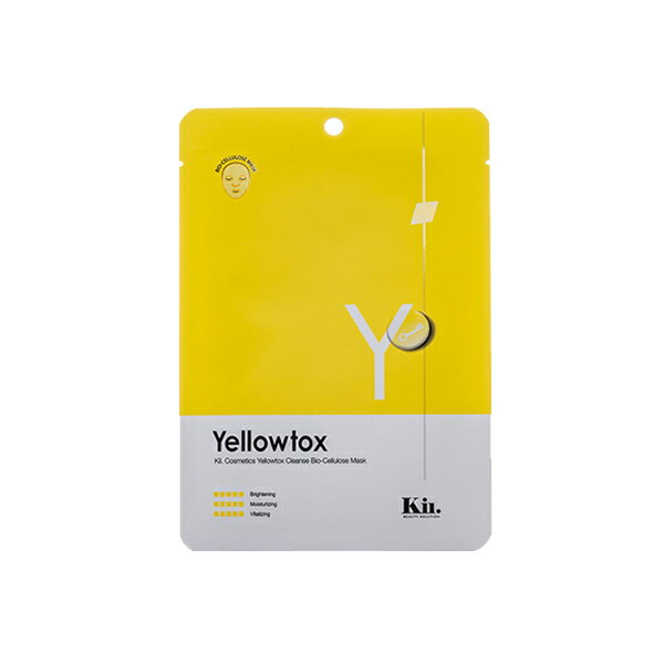 韓国コスメ キーコスメチック Kii Cosmetics イエロートックスクレンズバイオセルロースマスク Yellowtox Cleanse Bio-Cellulose Mask フェイスマスク