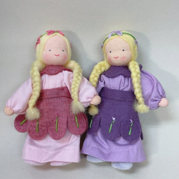 木のおもちゃ　おっぽろっぽのFlower Fairy / Evi dolls 花の妖精（ラベンダー）｜アングル3