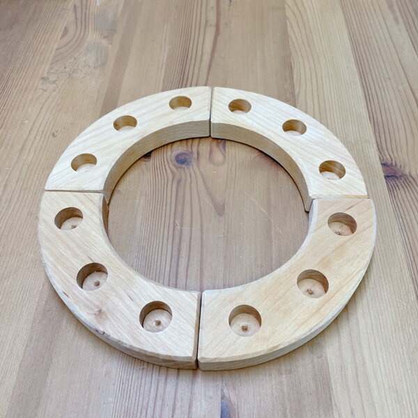 Rakuten - お祝いの燭台・白木 wooden birthday ring 12 years グリムス 木製 スタンド