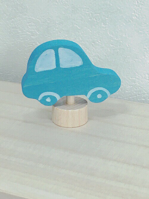 青い車 お祝いの燭台 wooden bithday ring 12 years グリムス 木製 スタンド GRIMMS
