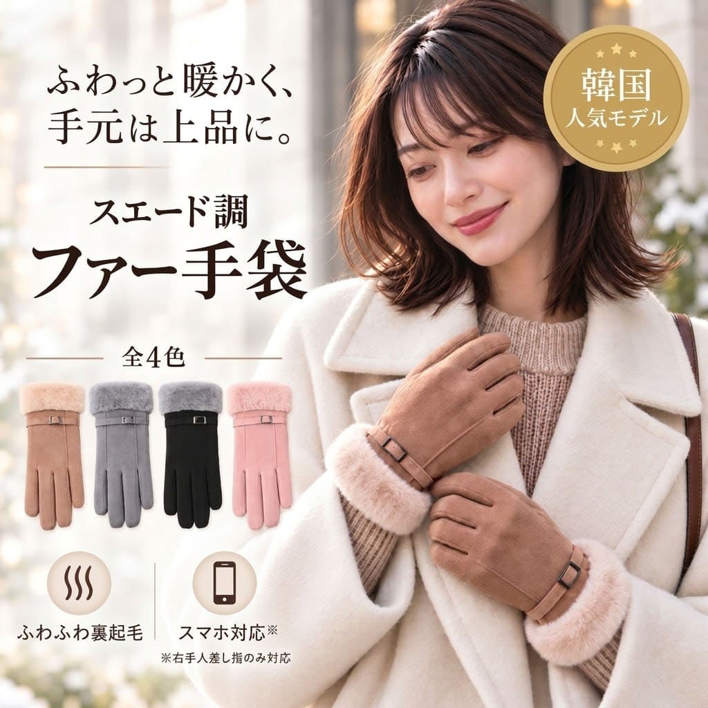 もこもこ 手袋 レディース 秋冬用 スマホ対応 モコモコ 裏起毛 ファー 手袋 暖かい 温かい 防寒 厚手 保温グローブ