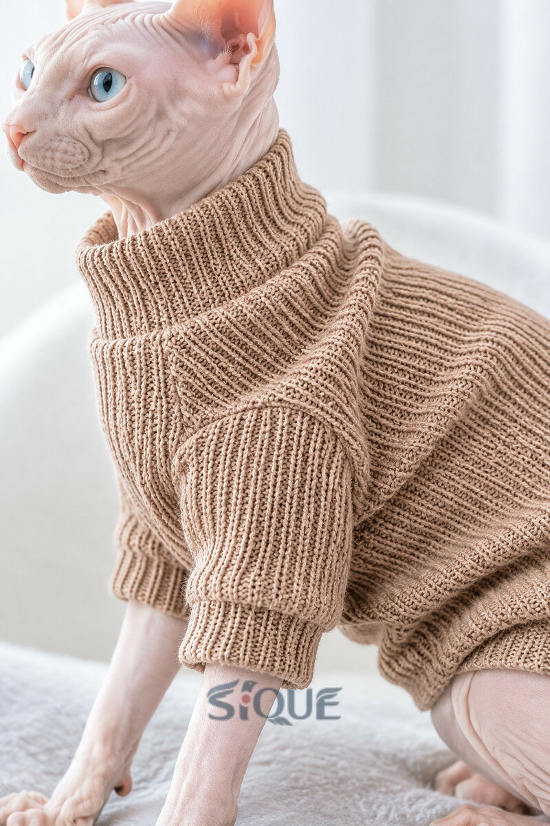 猫服 ニット セーター 秋 冬 寒さ対策 犬服 スフィンクス猫 キャットウェア シャム デボンレックス 柔らかい 肌着 抜け毛対策 つなぎ 部屋着 ペット おしゃれ ルームウェア アビシニアン opstore1-10029408 O.P.store サンプル画像3