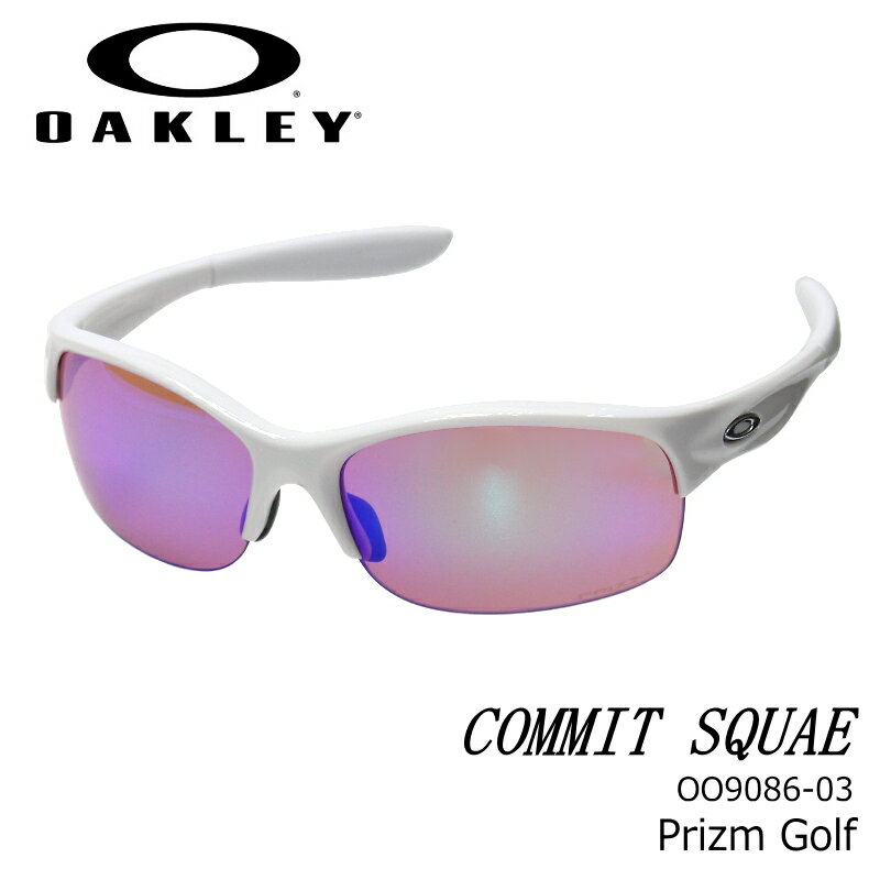 OAKLEY オークリー サングラス コミット スクエアー COMMIT SQUARED OO9086-03 POLISHED WHITE/prizm golf スポーツ