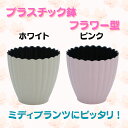 ▼鉢カバー▼プラスチック鉢 フラワー型 4号鉢